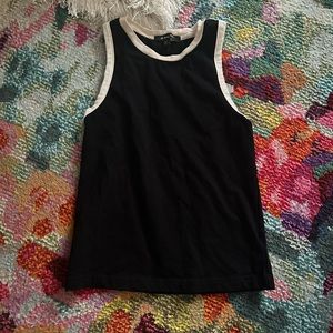 Massimo Dutti Sleeveless Contrast T-Shirt